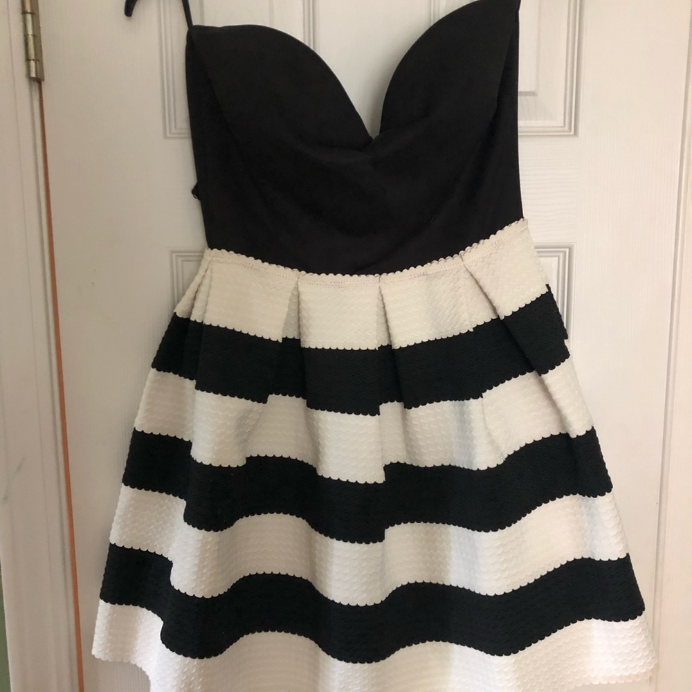 Black and White stripped dress